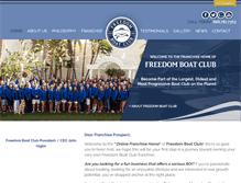 Tablet Screenshot of freedomboatclubfranchise.com